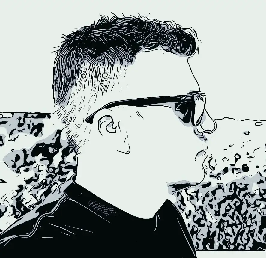 Portrait of Vadim Ghedreutan in an artistic style